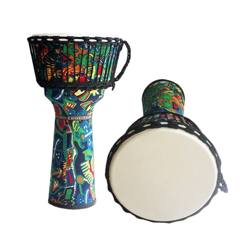 Djembe Hand Drum - ขนาดใหญ่ Djembe แบบพกพากลองแอฟริกันเด็กผู้ใหญ่เริ่มต้นเพลงกลอง Professional Sheepskin มือกลองเครื่องดนตรี
