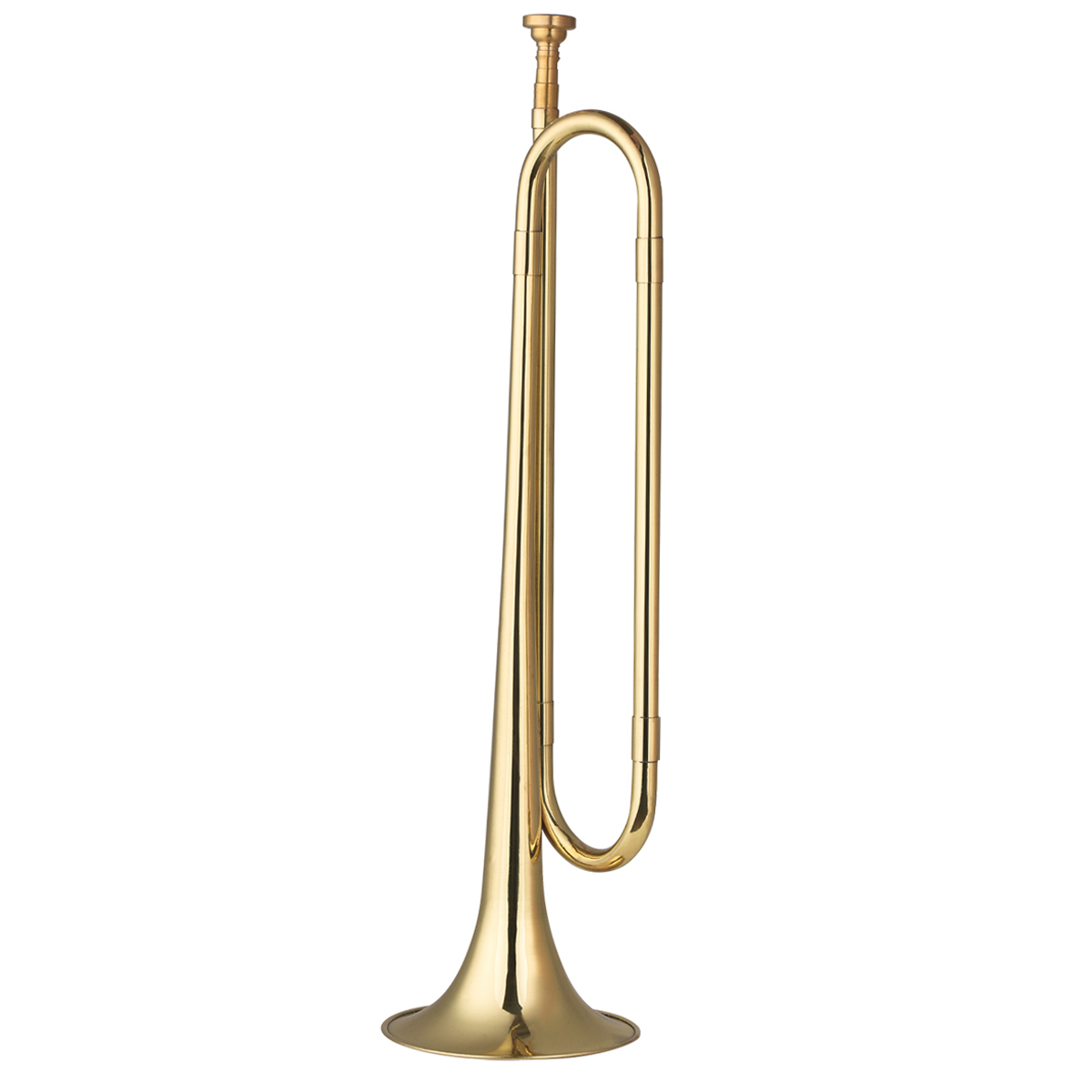Musical Instrument Cornet - แตรทรัมเป็ตทองเหลืองชุบทองพร้อมปากสำหรับผู้เริ่มต้น (18.7นิ้ว)