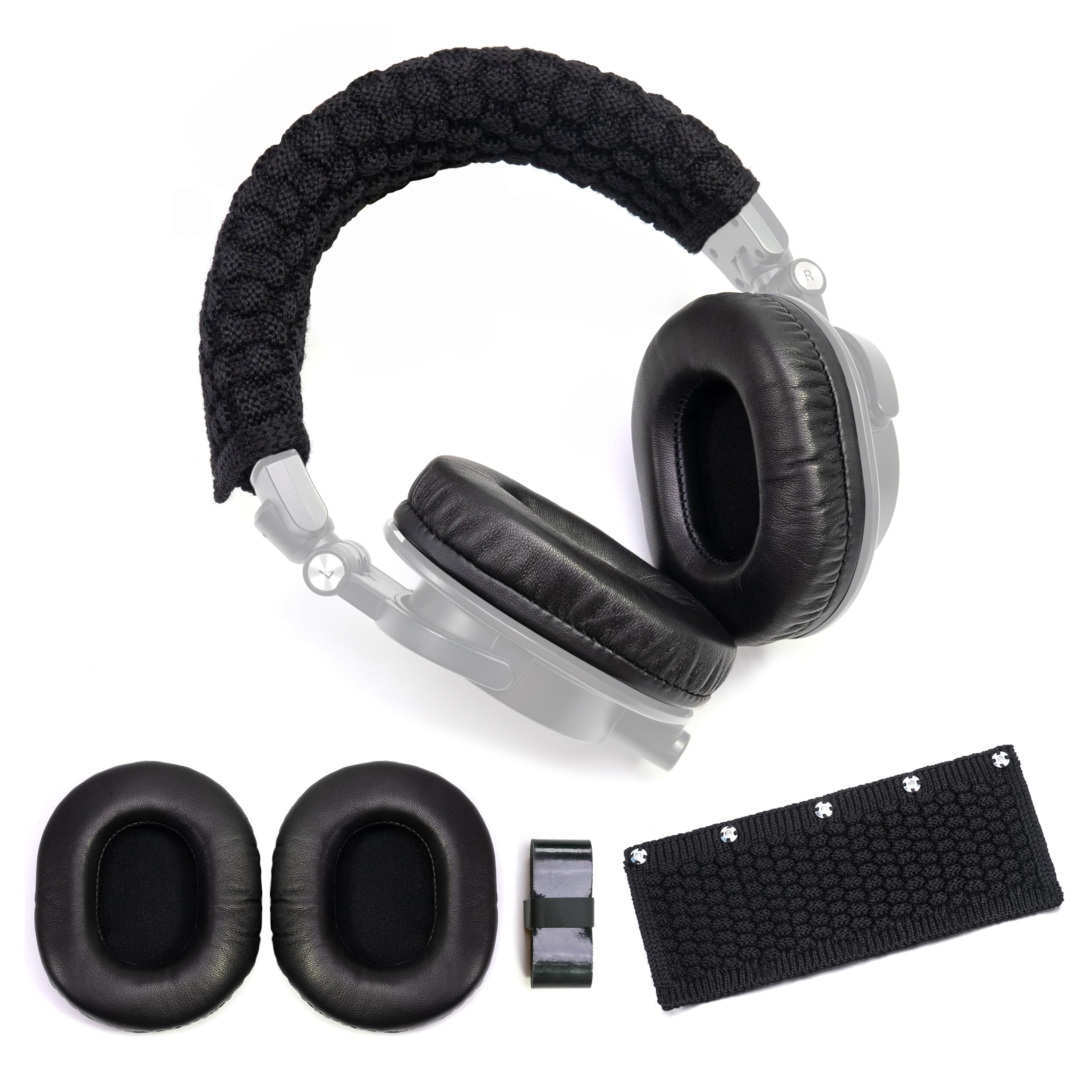 Audio Technica Headphone Ath-M20X - Lambskin ชุดปลอกหมอนที่คาดศีรษะขนสัตว์สำหรับเทคนิคเสียง M50X M50RD M50XBT หูฟัง