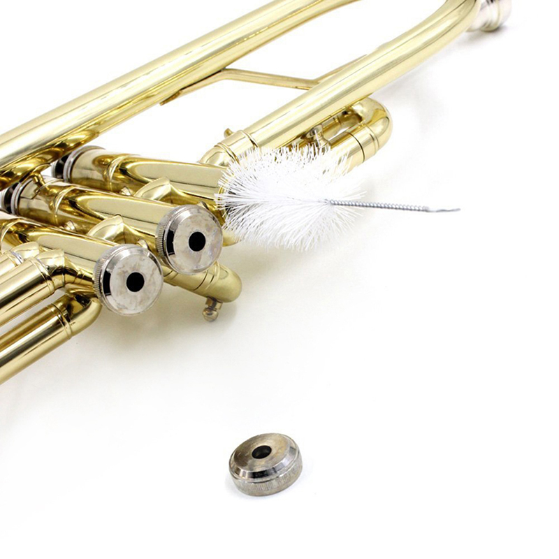 Musical Instrument Cornet - 1 ชุดชุดบำรุงรักษาทรัมเป็ต แปรงทำความสะอาดแบบโค้งงอได้ แปรงทำความสะอาดปากเป่า ชุดทำความสะอาดคอร์เน็ต อุปกรณ์เสริมเครื่องดนตรี