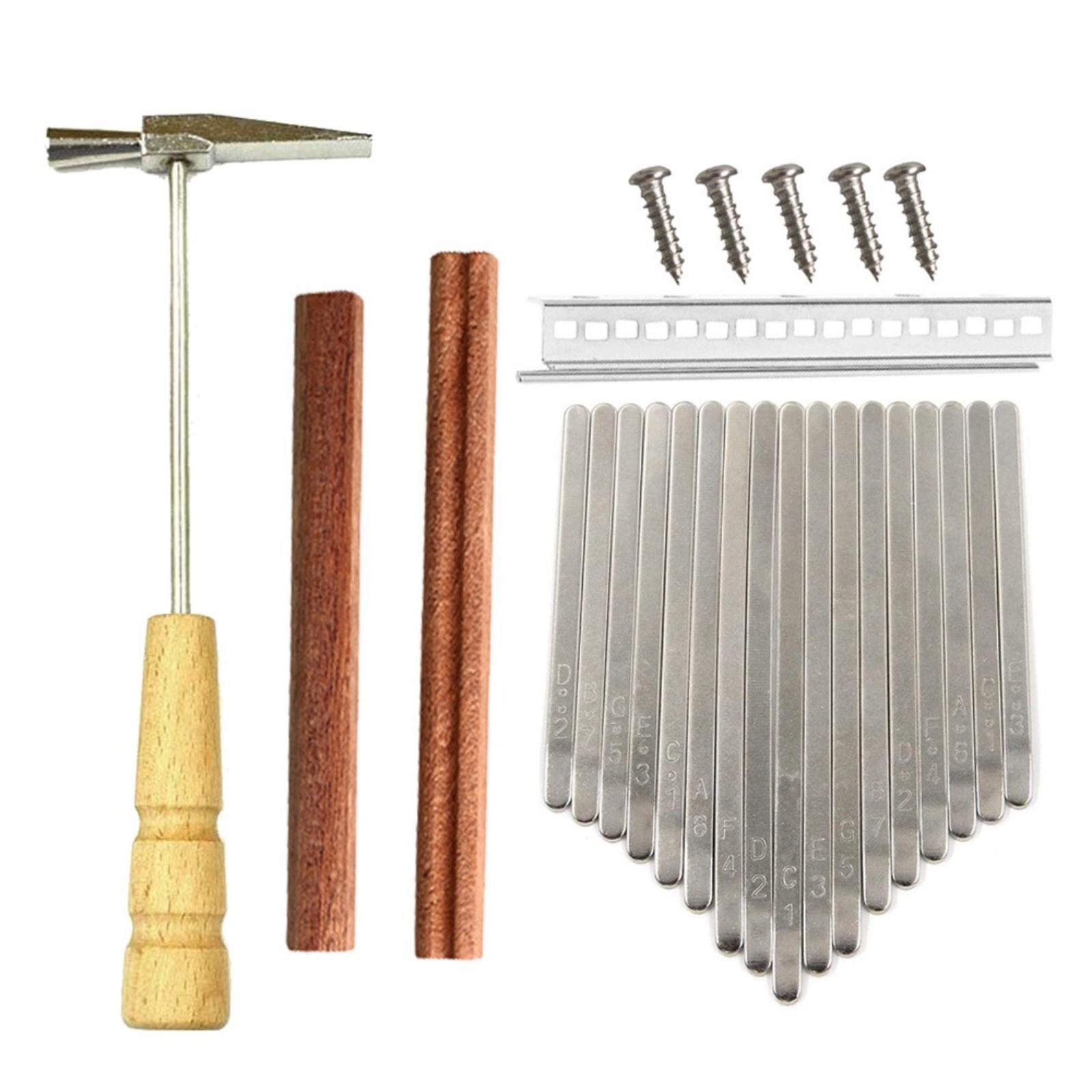 Musical Instrument Kalimba - คาลิมบา DIY เปียโนนิ้วหัวแม่มือ 17 คีย์ สีเงิน