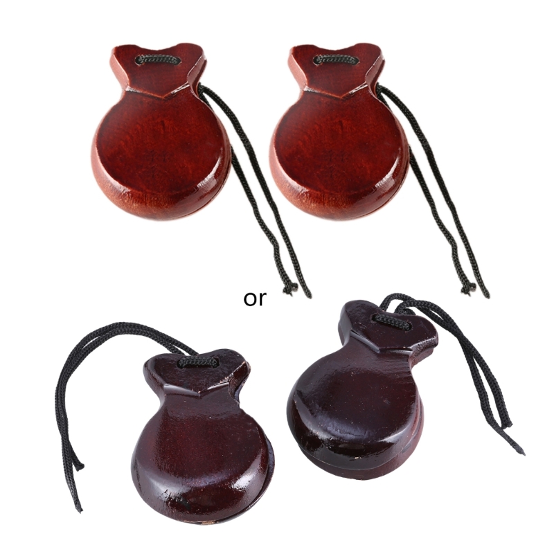 2ชิ้นไม้สเปนสำหรับเต้นฟลาเมงโก - Musical Instrument Clapper บทวิจารณ์และราคา