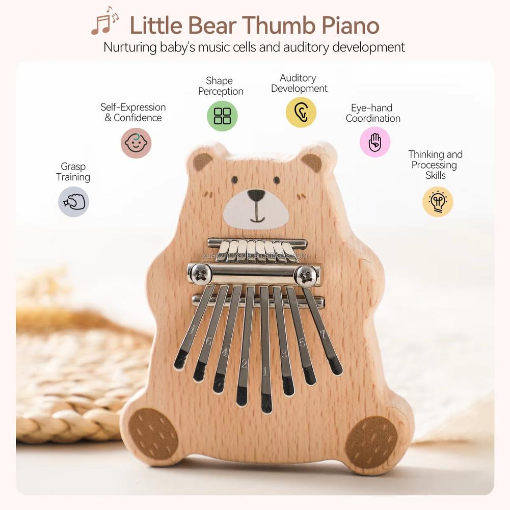 คาลิมบาขนาดเล็ก 8 คีย์ แบบพกพา - Musical Instrument Kalimba บทวิจารณ์และราคา
