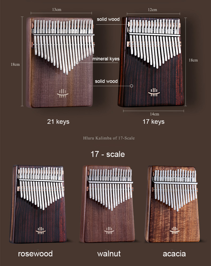 Hluru Kalimba 17คีย์, มีรู21คี - Musical Instrument Kalimba บทวิจารณ์และราคา
