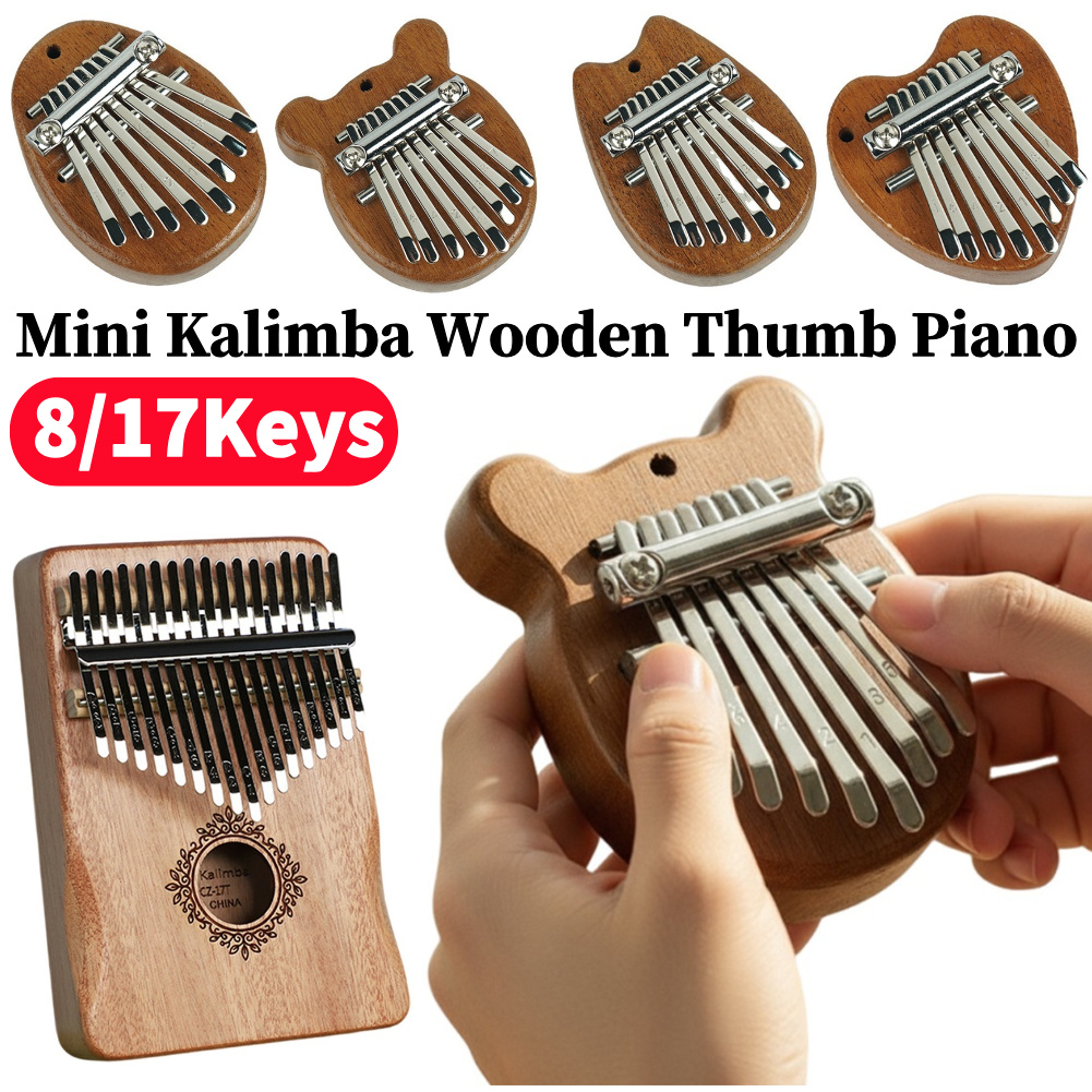 คาลิมบาไม้ขนาดเล็ก 8/17 คีย์ ค - Musical Instrument Kalimba บทวิจารณ์และราคา
