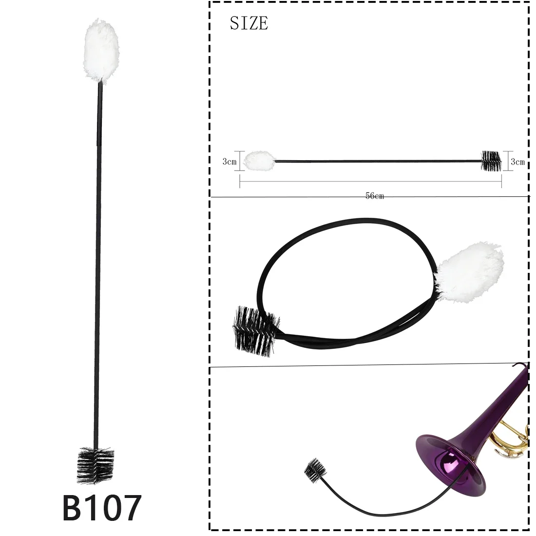 แปรงทําความสะอาดเครื่องดนตรีที - Musical Instrument Cornet บทวิจารณ์และราคา