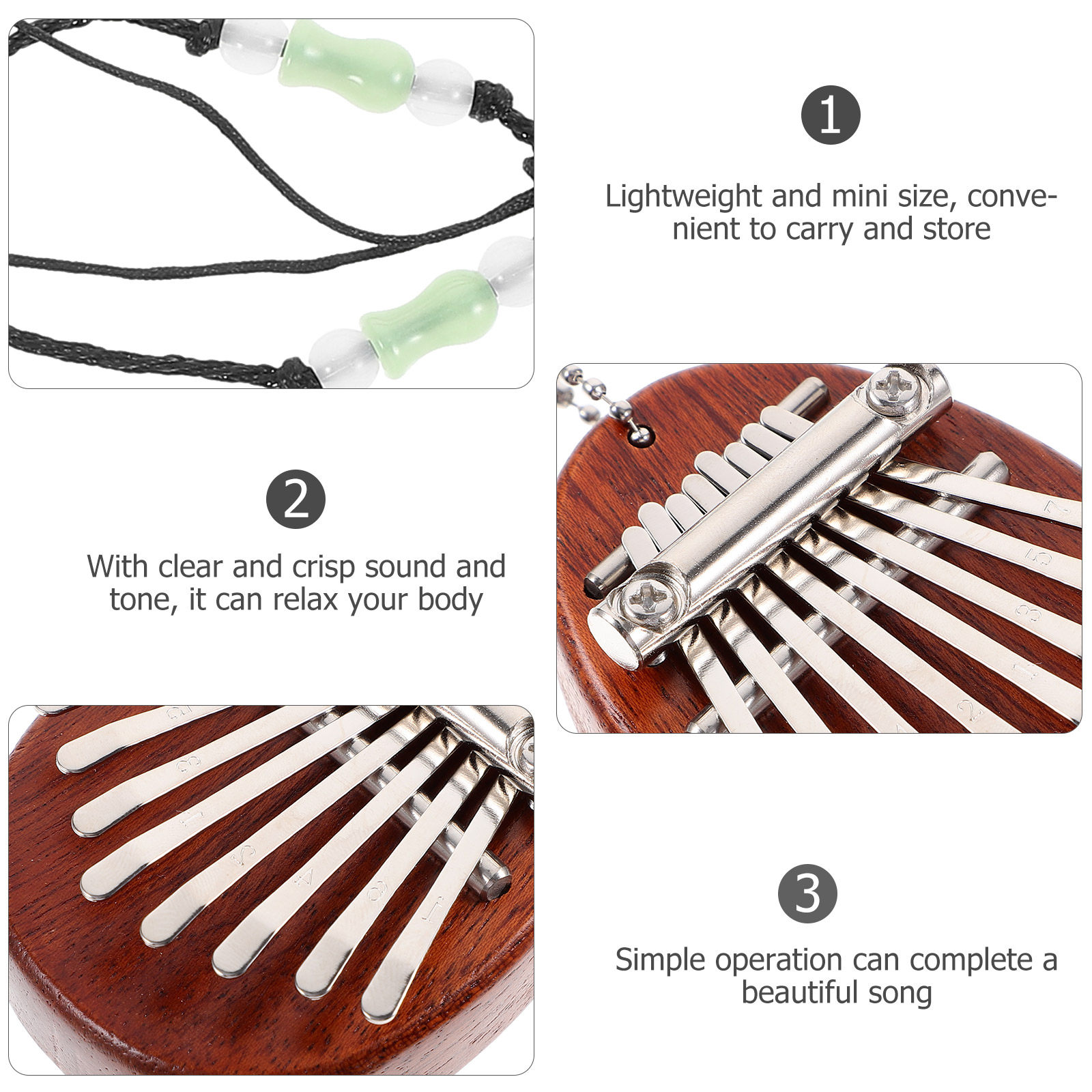 คาลิมบา 8 คีย์ 1 ชุด เปียโนนิ้ - Musical Instrument Kalimba บทวิจารณ์และราคา