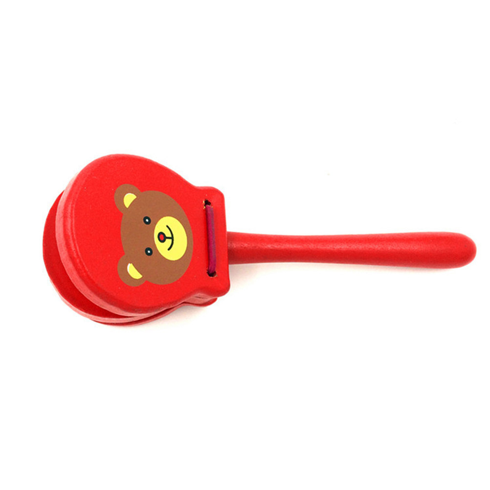 คาสทาเน็ตไม้ลายการ์ตูน 3 ชิ้น  - Musical Instrument Clapper บทวิจารณ์และราคา