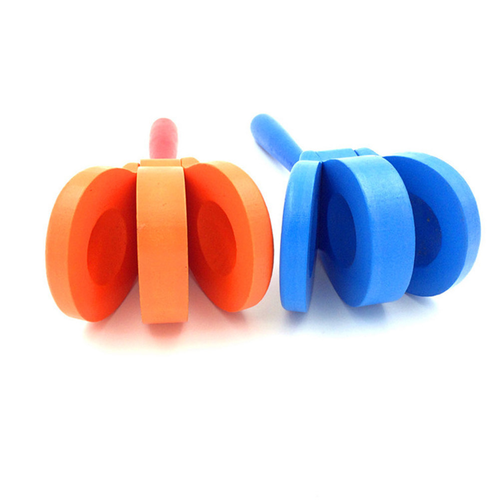 คาสทาเน็ตไม้ลายการ์ตูน 3 ชิ้น  - Musical Instrument Clapper บทวิจารณ์และราคา