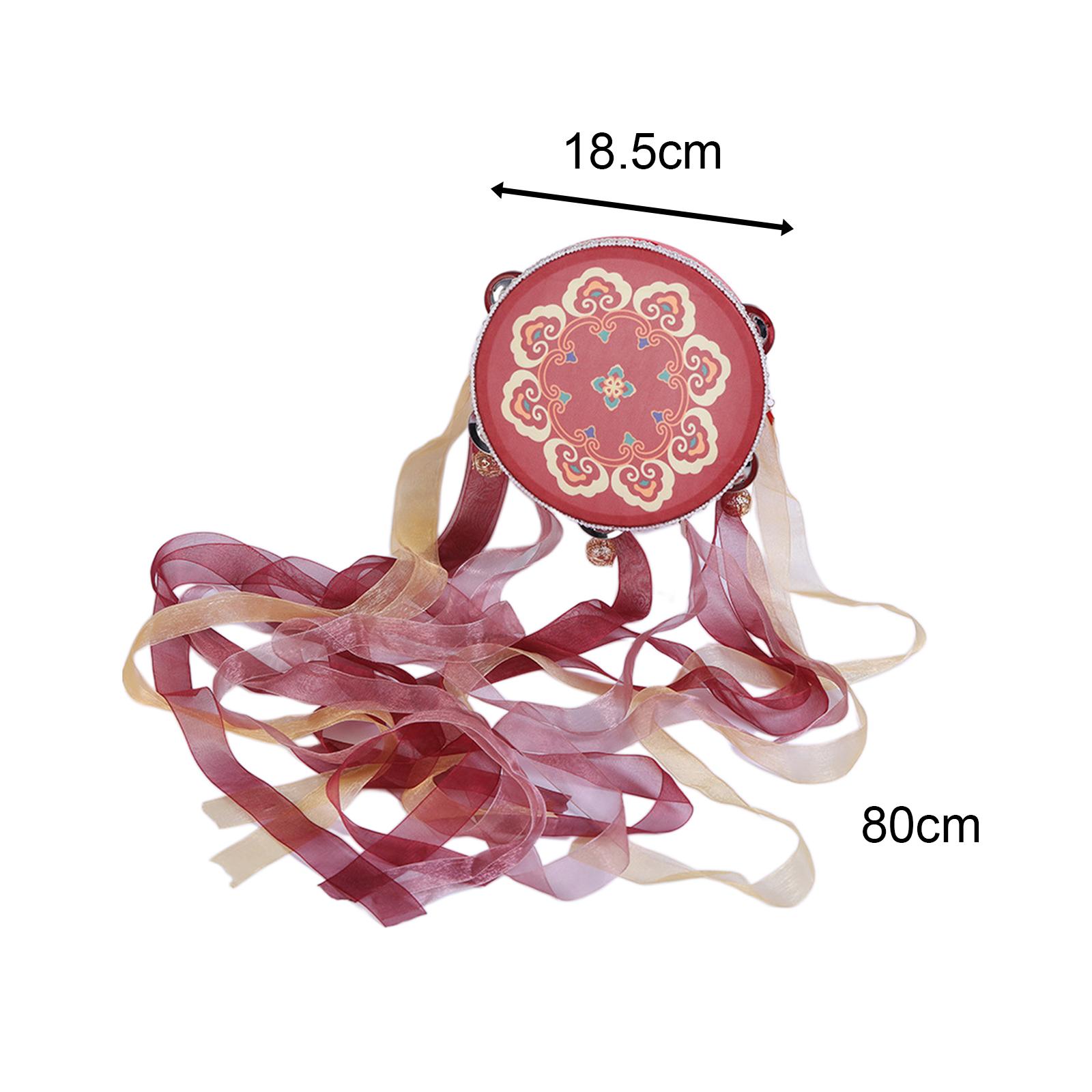 กลองมือ 7.28 พร้อมริบบิ้น กลอง - Tambourine Hand Drum บทวิจารณ์และราคา