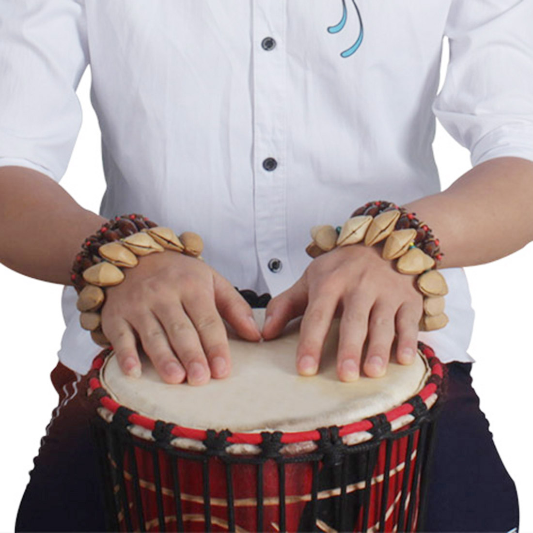IRIN สร้อยข้อมือเปลือกถั่ว ระฆ - Djembe Hand Drum บทวิจารณ์และราคา