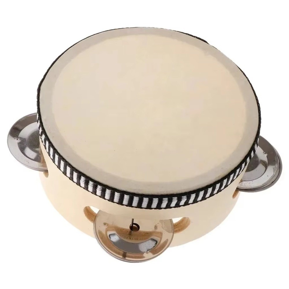 4/6/8/10 นิ้วกลองมือถือไม้โลหะ - Tambourine Hand Drum บทวิจารณ์และราคา
