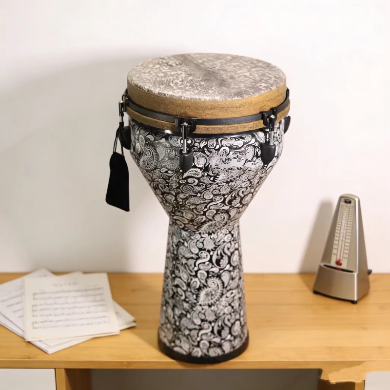 กลองเจมเบ้ไม้ขนาด 12 นิ้ว เป็น - Djembe Hand Drum บทวิจารณ์และราคา
