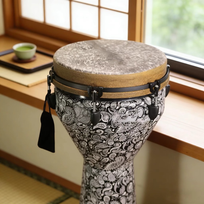 กลองเจมเบ้ไม้ขนาด 12 นิ้ว เป็น - Djembe Hand Drum บทวิจารณ์และราคา