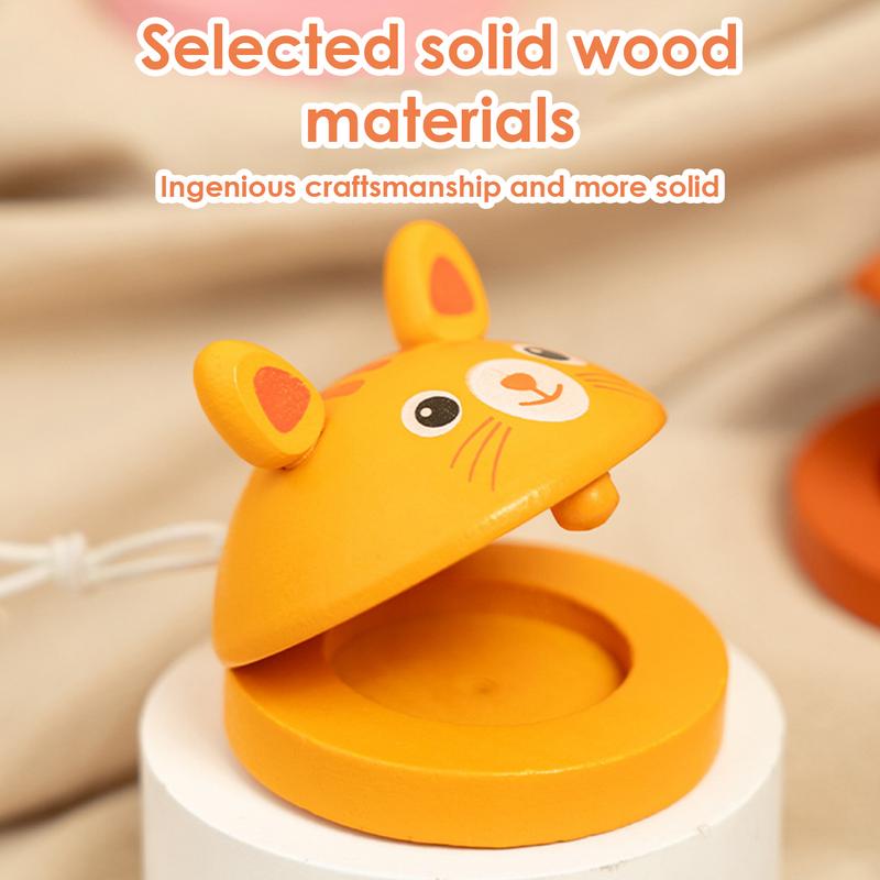 เด็กการ์ตูน Castanets ไม้เครื่ - Musical Instrument Clapper บทวิจารณ์และราคา