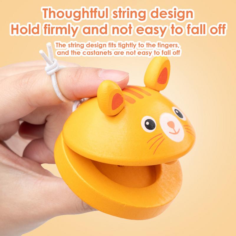 เด็กการ์ตูน Castanets ไม้เครื่ - Musical Instrument Clapper บทวิจารณ์และราคา