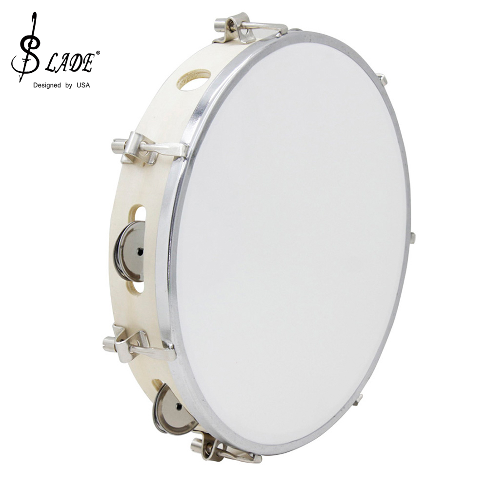 Slade กลอง10นิ้วปรับได้ไม้ทึบถ - Tambourine Hand Drum บทวิจารณ์และราคา
