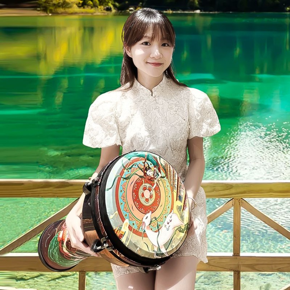 กลองเจมเบขนาด 12 นิ้ว ลายเพ้นท - Djembe Hand Drum บทวิจารณ์และราคา