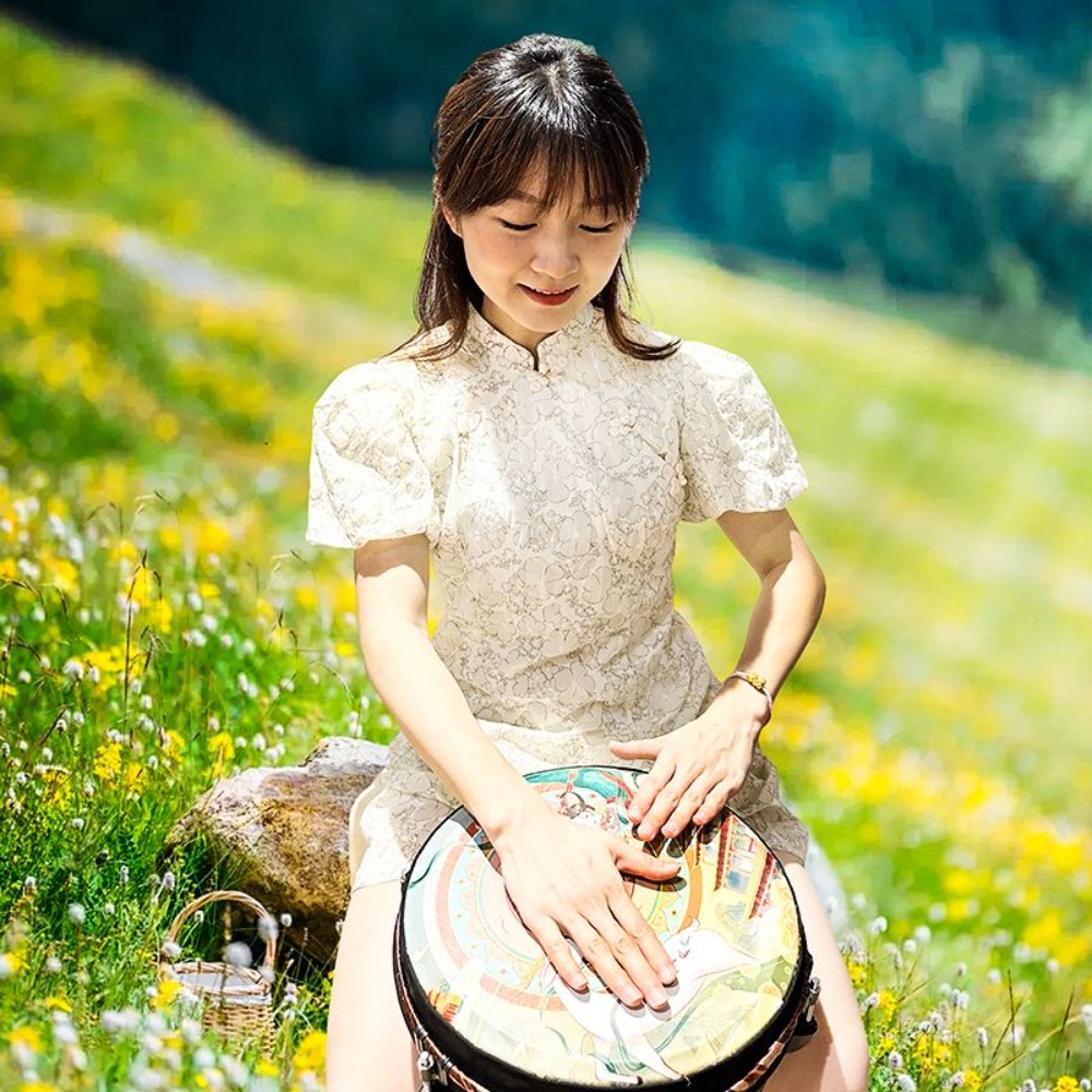 กลองเจมเบขนาด 12 นิ้ว ลายเพ้นท - Djembe Hand Drum บทวิจารณ์และราคา