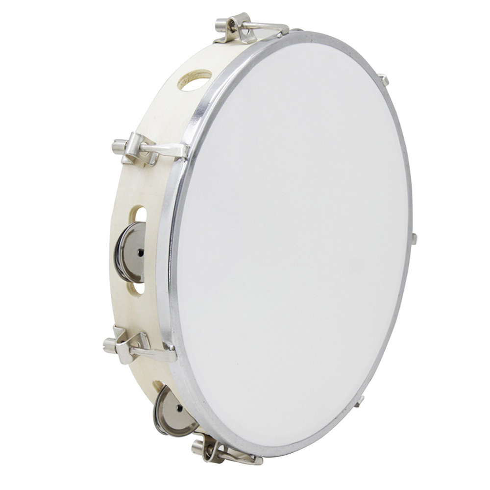 10นิ้วกลองปรับของแข็งไม้แผงมือ - Tambourine Hand Drum บทวิจารณ์และราคา